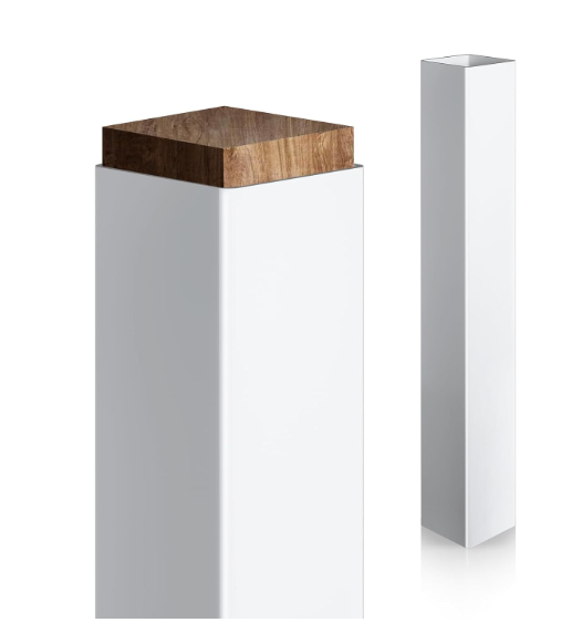 Thyle 1 Pcs 6 x 6 x 48 Inches(Actual 5.5 x 5.5) Post Sleeve Vinyl, White