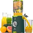 LINKChef Cold Press Juicer Machines for Vegetables and Fruits, 4.35" Wide Chute Masticating Juicer with Pulp Separator, Easy to Clean, BPA-Free, Compact Electric Slow Juice Extractor for Whole Fruit