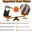 BG2824B Heat Plates Grill Replacement Parts for Expert 4 Burner Gas Grill Parts 15.5'' L BG2824BP BG2824BN 38561 98561 5210050 Heat Tent XG17-096-034-04 XG16-096-034-00 Procelain Steel Heat Shield