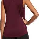 baleaf Workout Tank Tops for Women Sleeveless Running Athletic Loose Fit Yoga Tops Active Shirts Sports Gym Exercise (Medium, Deep Burgundy)