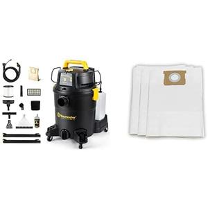 Vacmaster VK609PFR 0201 6 Gallon 5.5 Peak HP 3-in-1 Wet/Dry/Upholstery Shampoo Vacuum Cleaner with Dust Bag 3 Pack