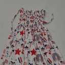 CM-Kid Girls July 4th Dress Red White Blue Star Toddler Patriotic Outfit American Flag Sundress 2-8 Years