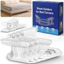 Sheet Holders, 8Pcs Secure Bed Sheet Holders for Corners & Sides with Heavy Duty Bed Lock, Keep Sheets Firm & Tight, No More Loose Bedding, Universal Fit, Easy Installation