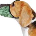 Dog Muzzle Medium Sized Dogs Anti Bite Bark Soft Air Mesh Muzzles Reflective Ajustable Full Coverage Dog Mouth Guard Cover for Grooming Scavenging Green M