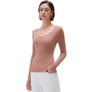 SUUKSESS Cloud Cashmere Women V Neck Long Sleeve Shirt Soft Knit Tops (White, S)