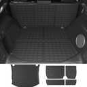 Trunk Mat Backrest Mat Compatible with 2011-2021 Jeep Grand Cherokee Cargo Liners Back Seat Protector Replacement for 2011-2021 Jeep Grand Cherokee Accessories (Rear Trunk Mat+Backrest Mat)