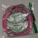 jenico Dog Tie Out Cable, 10/15/20/30/40/50/70/100/150FT Runner Cable with Swivel Hook and Shock Spring, Dog Leash Run Tether for Yard Outdoor and Camping,for Small to Medium Pets Up to 500 LBS (Pink)