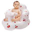 Inflatable Baby Seat for Babies Toddlers Floor Chair Sitting Up Pump Blow Up for Infant Ages 3 6 12 18 24 36 Months Boys Girls Sofa Toys Activity Christmas Stocking Stuffers (Lovely Cherry) (Red)