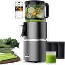 Anybear Cold Press Juicer with 4.9" Large Feed Chute, 350W Masticating Juicer Machines with Dual Slow-Squeezing Technology for Whole Fruits & Veggies with High Yield | BPA-Free Tritan (Dark Grey)