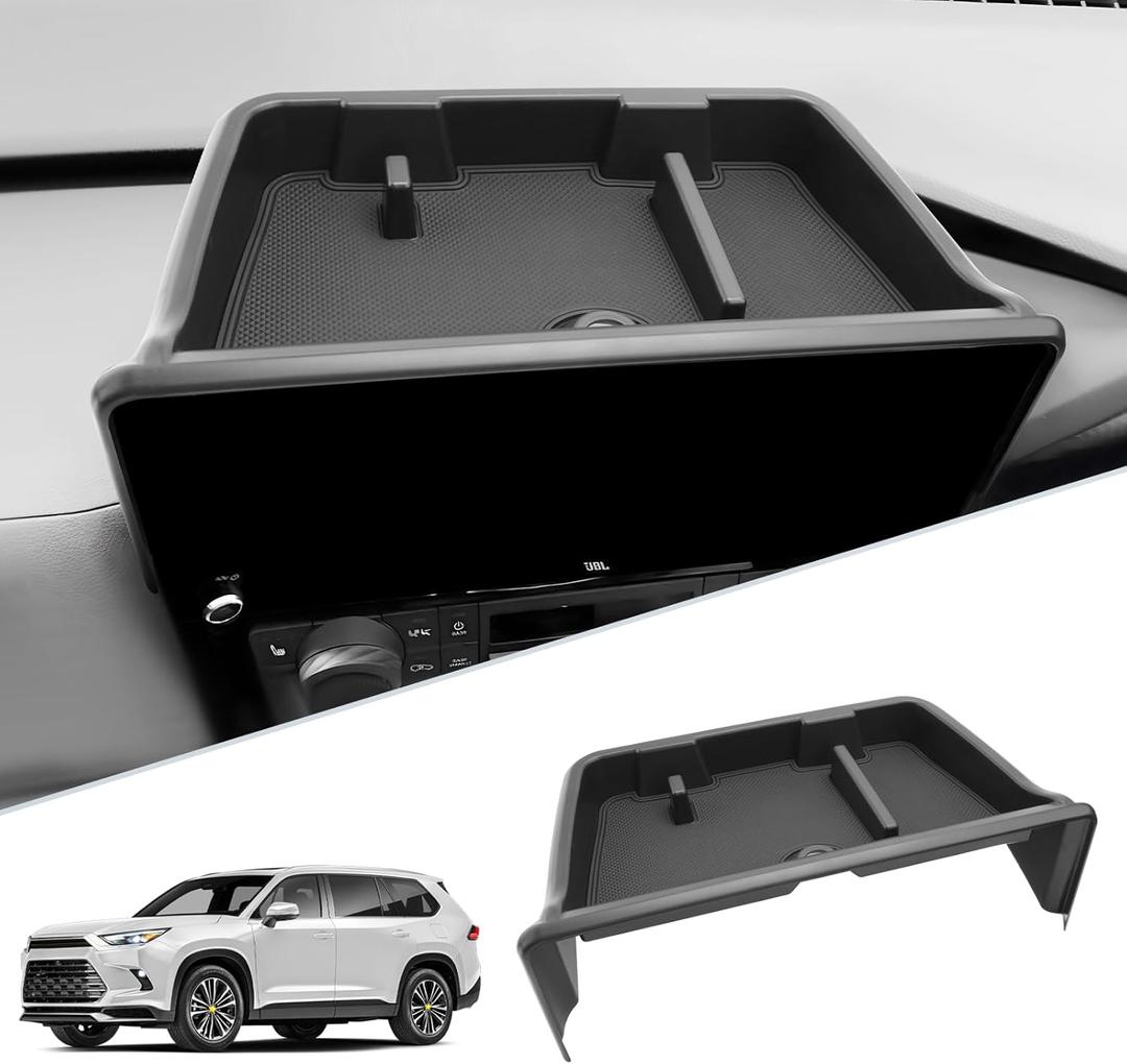 SKTU for 2024 2025 2026 Toyota Grand Highlander Dashboard Organizer 2024 2025 2026 Grand Highlander(Hybrid) Behind Screen Organizer 2024 2025 2026 Grand Highlander Accessories with Sunglasses Holder