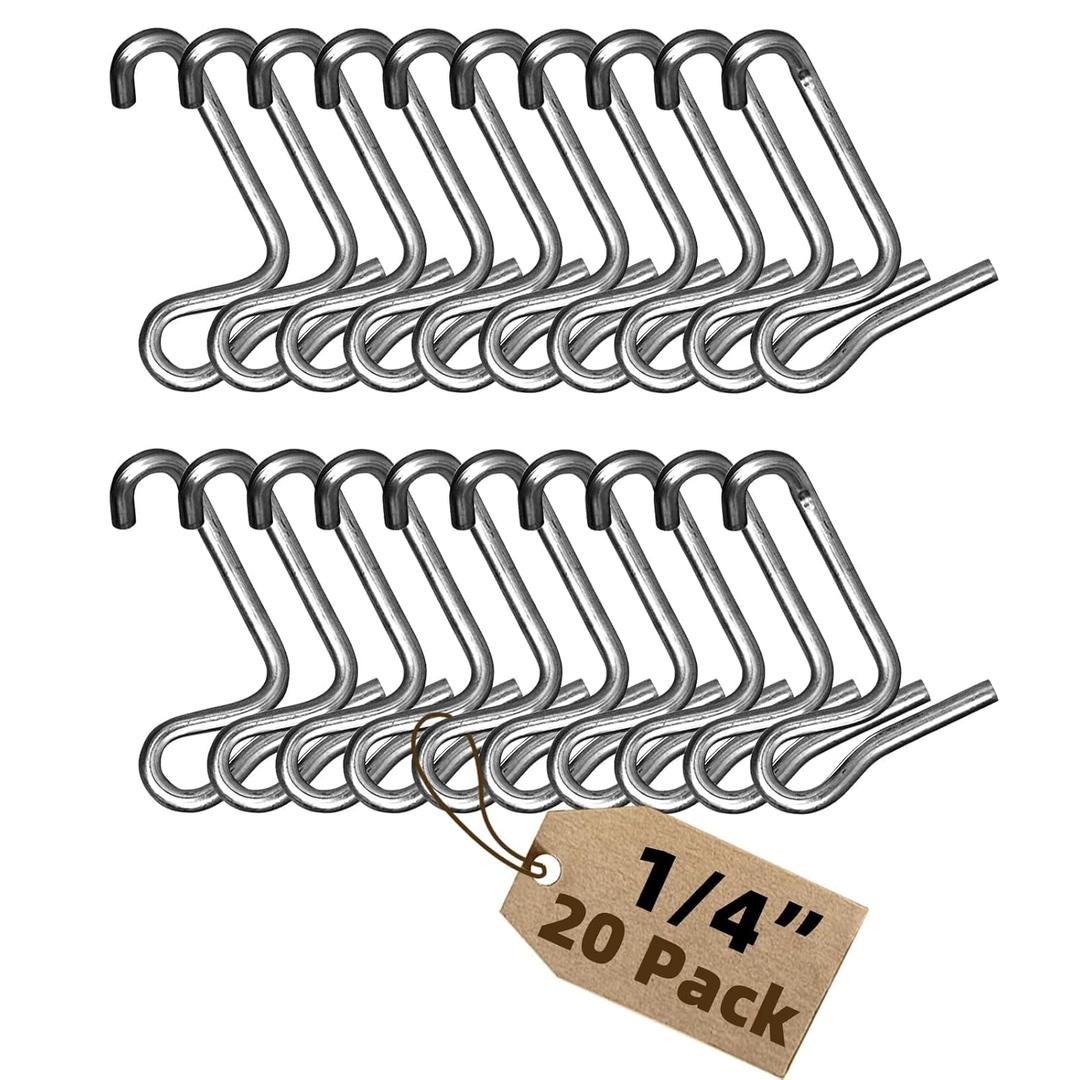 Fence Wire Tightener Parts, 1/4" 20Pcs Fence Wire Twisting Tool,Barb Wire Tensioning Fixer, Fence Tensioner for Tighten Wire Fence,Farm Fencing Supplies
