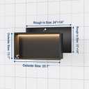 Qeke Stainless Steel Shower Niche 24" X 12", No Tile Needed Wall Niche with Non-Dimmable Led Strip &Motion Sensor, Recessed Shower Shelf for Bathroom Storage Over Mount Installation, Matte Black