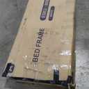 Casaottima Queen Bed Frame with Upholstered Headboard, Velvet Platform Bed Frame Wingback with Strong Wooden Slats Support, No Boxing Spring Needed, Noise Free (Beige, Queen)