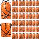 Lemosae 50 Pack Baseball Drawstring Gift Bags Bulk Baseball Treat Goodie Bags Plastic Sport Party Favor Bags for Sports Theme Birthday Baby Shower Party Package Supplies