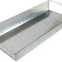 Achla Designs Antique Galvanized Steel Rectangular Plant Tray- 29 in, Silver