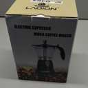 Cuban Coffee Maker, 6 or 3cup Electric Espresso Coffee Maker, Portable Cafeteras Electricas Modernas, Electric Moka Pot with Detachable Base & Overheat Protection, Coffee Gift for Home Travel (Black)