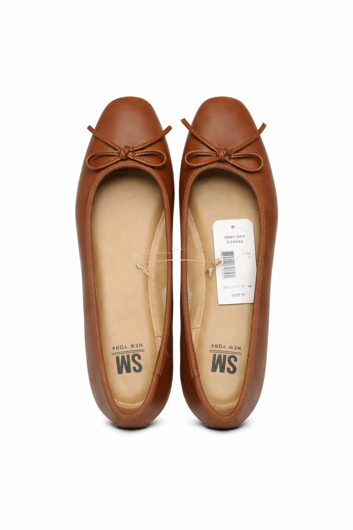 SMNY Zion Ballet Flats – Cognac Brown, Women’s Size 11