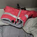 Lelepet Dog Coat Warm Dog Winter Coat Waterproof Dogs Jacket with Harness Built in Reflective Pet Fleece Vest Zip-Up Cold Weather Coats for Large Dogs Turtleneck & Windproof Coats Boxer Rose Red XL