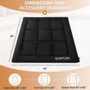 Queen Size Japanese Floor Futon Foldable Futon Mattress for Floor Tatami Mattress Portable Rollaway Bed for Guest Playmat for Kids Tatami Sleeping Pad Japanese Mattress for Adults Black A