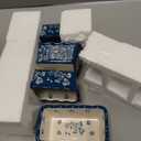 Wisenvoy Mini Loaf Pan Bread Pan Ceramic Loaf Pans for Baking Bread Mini Bread Loaf Pans 4-Pieces Bread Baking Pan (Dark Blue)