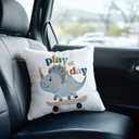 Dinosaur Pillow Case, Dream Big Dinosaur Dino Throw Pillows Cover Cushion Cases Decor for Kids Toddler Girls Boys Room Bed Nursery 18x18 Inches Set of 2