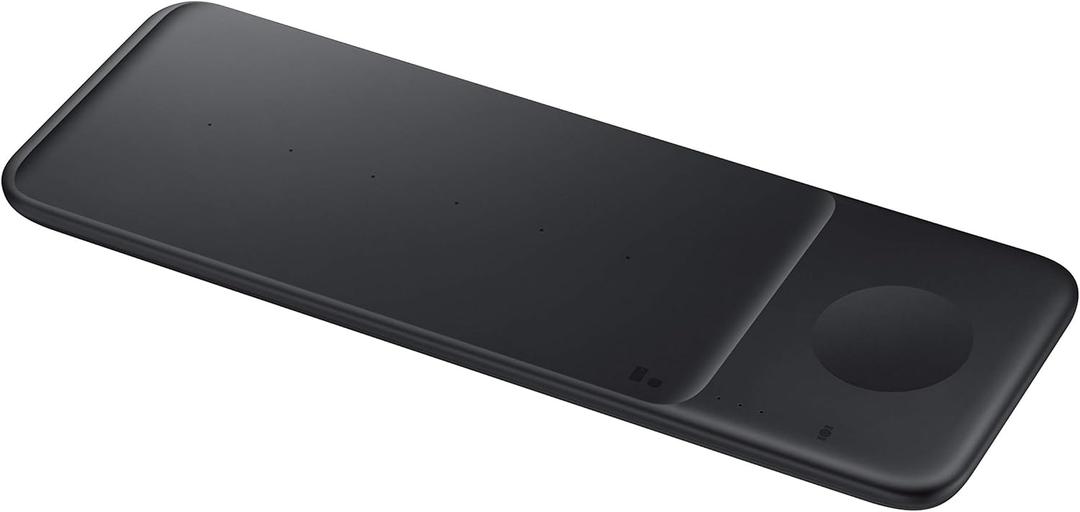 Samsung Electronics Wireless Charger Trio, Qi Compatible - Charge up to 3 Devices at Once - for Galaxy Phones, Buds, Watches, and Apple iPhone Devices, Black (US Version)