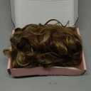 REECHO Curly Hair Extensions, 4PCS 20 inch Clip in Hair Extensions Lace Weft Short Curly Extensions Clip Ins Invisible Natural Hairpieces for Women, Light Brown with Blonde Highlights