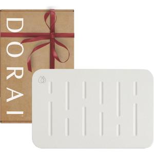 Dorai Home Bath Stone Mat 23.6"x15.4"  Luxury Diatomite Stone Mat, Quick-Dry, Non-Slip, Rain Sandstone