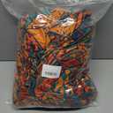 Stretch Couch Covers for 4 Separate Cushion Couch Sofa-Floral Printed Couch Sofa Cover,Washable Sofa Slipcover,Pet Friendly Furniture Protector with Elastic Bottom,Universal Fit for Home(Couch,Cover) (X-Large, Block Pattern+orange)