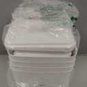 Set Of 6 Plastic Storage Bins,Versatile Kitchen Pantry Organization and Storage,for Plastic Storage Container Under Bed,Under Sink Bathroom Organizer (White, 4 XL+2 L)