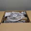 Dimmable Floor Lamp, 3 Lights Arc Floor Lamps for Living Room, Modern Tall Standing Tree Lamp with Gray Linen Shade & Heavy Base, Large Floor Lamp for Bedroom Office, 3x1000 LM LED Bulbs Included