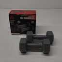 4lb Pair Hex Dumbbells, 2lb Each, Hex Shape for Stability, Compact for Easy Portability, Dumbbell Set for Strength Training, Cardio, Walking, and More, Great for All Fitness Levels