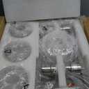 4 Light Bathroom Light Fixtures, Brushed Nickel Modern Bathroom Vanity Light with Clear Glass Shade, Bathroom Lighting Fixtures Over Mirror, Vanity Lights for Bathroom Mirror