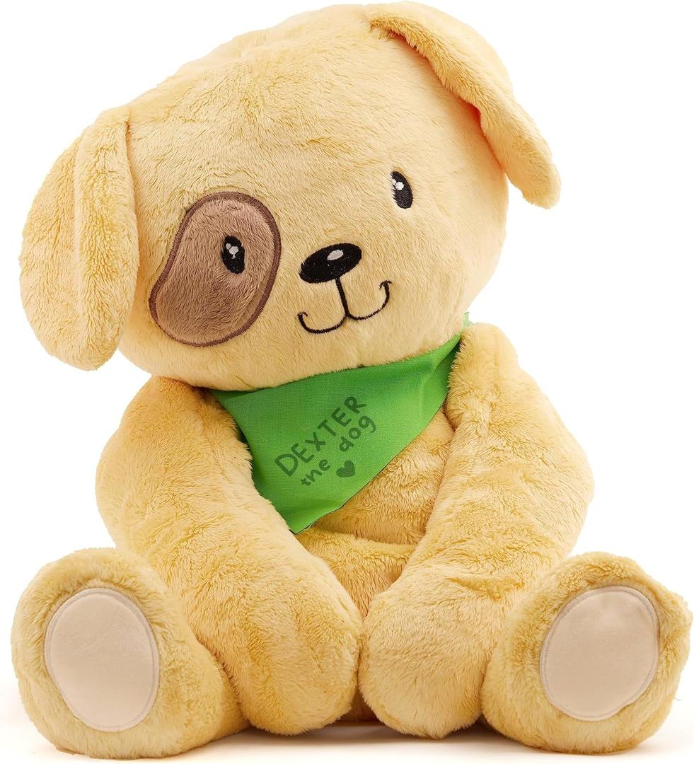 Lilly's Love Weighted Stuffed Animals for Adults & Kids 5lb Calming Dog Plush for Anxiety, ADHD & Sensory | Machine Washable Weighted Stuffed Animal w/Removable Insert | Dexter The Dog