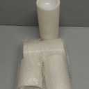 Waterproof Flameless Flickering Candles with 6 Hours Timer, Indoor Outdoor White LED Plastic Battery Operated Pillar Candles Pack of 4 Wedding Dinner Home Decor, D3”x H4” 5” 6” 8”