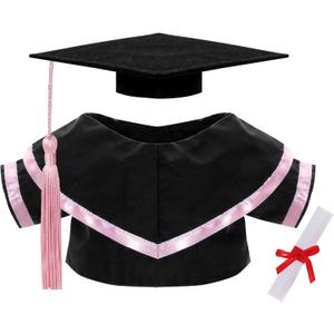 Graduation Doll Clothes Class of 2026 Plush Stuffed Animal Outfit Pet Dog Doll Cap and Gown Fits 12" Doll Bear for Graduation Day Gifts