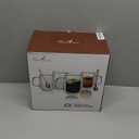 COMOME Double Walled Glass Coffee Mugs 16 OZ, Borosilicate Glass Coffee Cups Set of 3 with Spoons, Insulated Clear Coffee Mug for Hot Beverages, Cappuccino, Latte, Tea Bag.