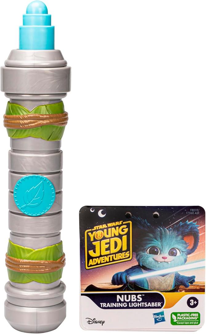 2 Pack Star Wars: Young Jedi Adventures, Nubs Blue Extendable Lightsaber, Preschool Toys for 3 Year Old Boys & Girls