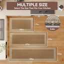 Kitchen Mats for Floor, Super Absorbent Kitchen Rugs Non Slip Washable, Soft Braided Kitchen Runner Rug, Standing Mat Kitchen Sink Mat, Easy to Clean, Brown 17x59