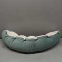 Peallow  Cuddle Pillow, Bolster Pillow for Sleeping, Soft Hugging Pillows for Adults, Great for Sleep & Lumbar Support (29", Green-white)