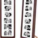 2 Pack Wood Photo Booth Frames 4.7"x12.6" Wood Photo Strip Frame Walnut Film Picture Holder with Stand for Wall Tabletop Desk Home Display Wedding Grad Baby Shower, 12.6x4.7 inches