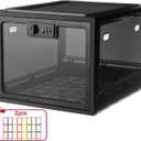 Lalifebuss Combination Lock Boxes for Personal Items, Lockable Storage Box for Office Locker/School/Medicine/Snacks/Phone Jail/Electronic/Home (1 Pack/Black)