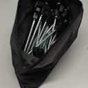 16 Pack Screw in Tent Stakes Heavy Duty,8 Inch Ground Anchors Screw in,Metal Stakes with Hex Head Driver,Camping Tent Accessories.(Black)