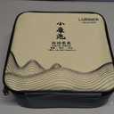 LURRIER Porcelain Chinese Gongfu Tea Set,Portable Teapot Set with 360 Rotation Tea maker and Infuser,Portable All in One Gift Bag for Travel,Home,Gifting,Outdoor and Office (Sakura)