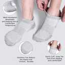 Cotton Cushioned Low Cut Running Socks for Men & Women, Ankle Socks Light Grey 6 Pairs Arch Support Breathable (6.5-9)