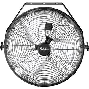 Simple Deluxe 18 Inch Industrial Wall Mount Fan, Max 4200 CFM 3 Speed Commercial Ventilation Metal Fan for Warehouse, Greenhouse, Workshop, Patio, Factory and Basement - High Velocity Black
