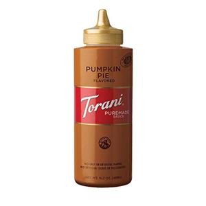 Torani Puremade Sauce, Pumpkin Pie, Squeeze Bottle, 16.5 Ounces 4 Pack BB Date:15 MAY 26