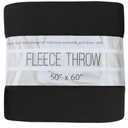50x60 Throw Blankets, Ultra Soft Hypoallergenic Fleece Fall Throw Blanket for Livingroom, Couch, Chair, Bed, Black