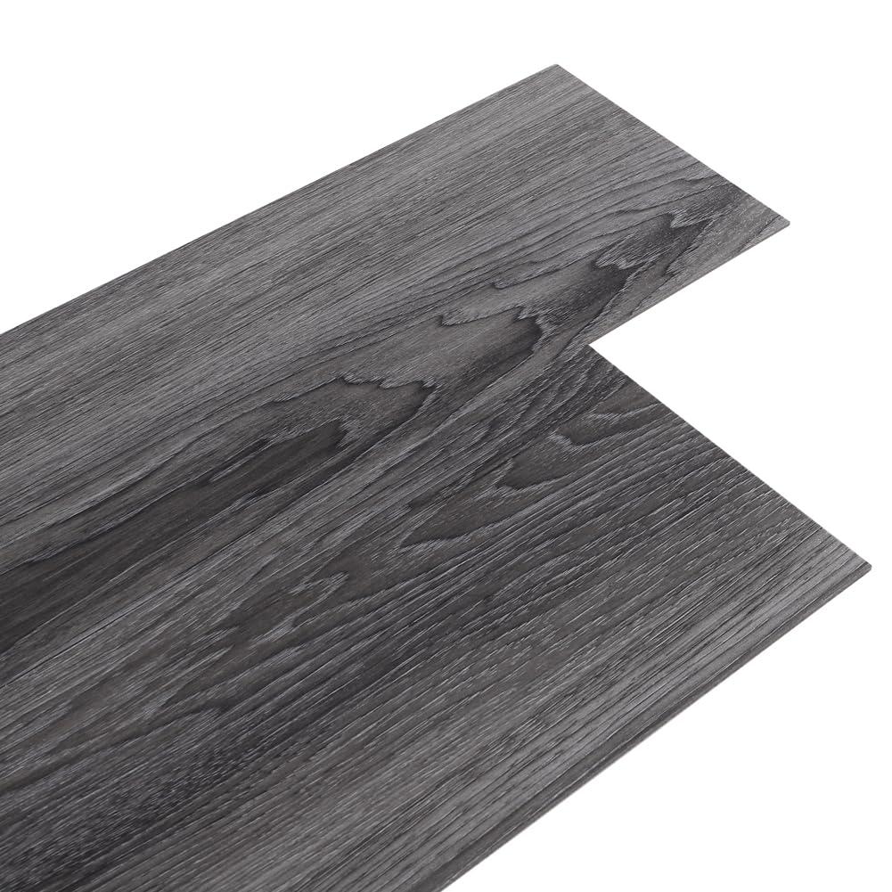 INMOZATA Peel and Stick Floor Tile, 36Packs 54 Sq. Ft Vinyl Flooring Plank 36"x 6" Peel and Stick Vinyl Flooring Tile Waterproof Wood Grain for Bedroom, Living Room, Kitchen, RV(Deep Gray)