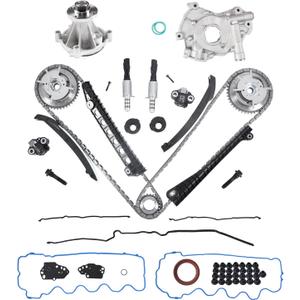 5.4 Timing Chain Kit with Water Pump, Oil Pump, Cam Phaser Tensioner VVT Valves for 2004-2009 Ford F-150 2005-2010 Lincoln Navigator 5.4L 3V Triton 3R2Z-6A257-DA